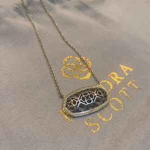 FLASH SALE: Dolly necklace -Silver filigree with gold border